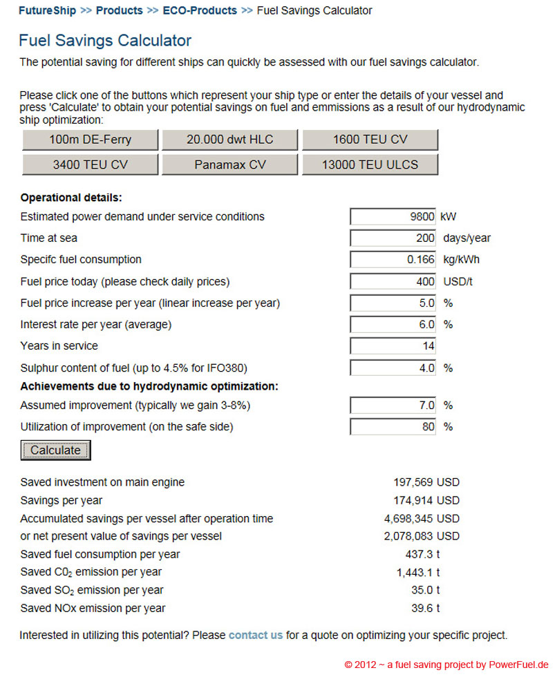 fuel saving by 20000 dwt HLC
